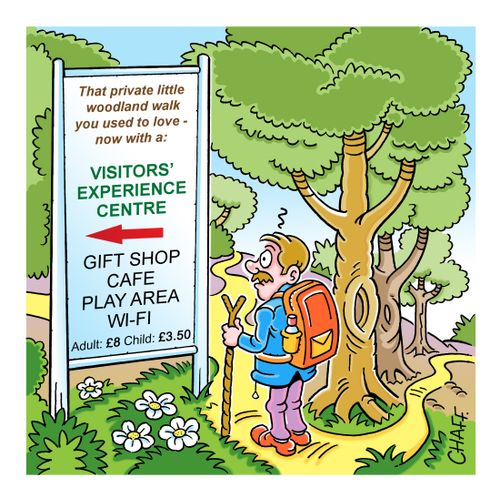 That private little woodland walk you used to love now with a: Visitors' Experience Centre!