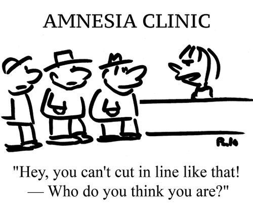 "Hey, you can't cut in line like that! - Who do you think you are?"
