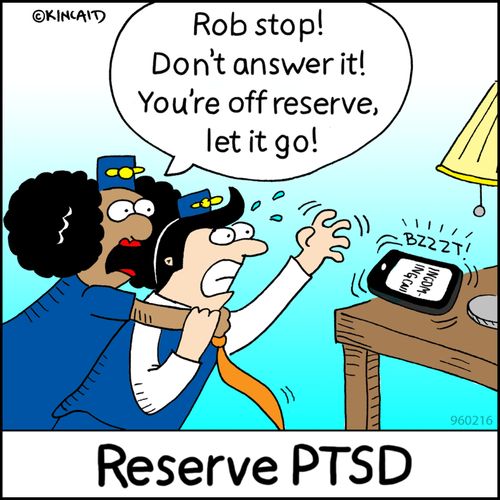 "Rob stop! Don't answer it! You're off reserve, let it go!"