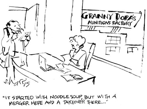 "It started with noodle soup, but with a merger here and a takeover there..."