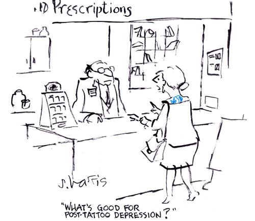 "What's good for post-tattoo depression?"