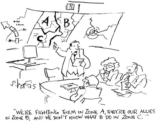 "We're fighting them in zone A, they're our allies in zone B, and we don't know what to do in zone C."
