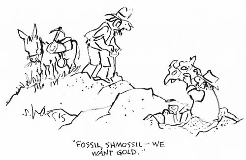 "Fossil, shmossil - we want gold."