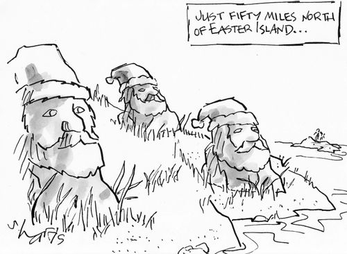 Just fifty miles north of Easter Island...