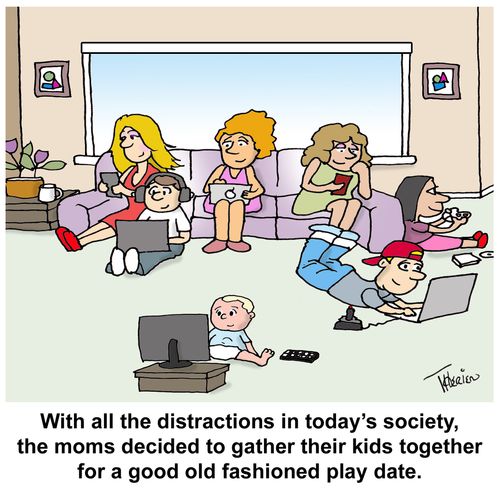 With all the distractions in today's society, the moms decided to gather their kids together for a good old fashioned play date.