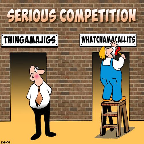 Serious Competition: Thingamajigs and Whatchamacallits.