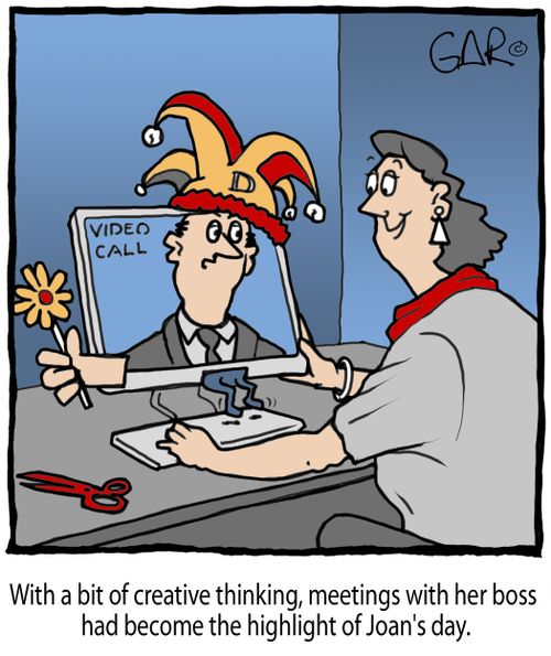 With a bit of creative thinking, meetings with her boss had become the highlight of Joan's day.
