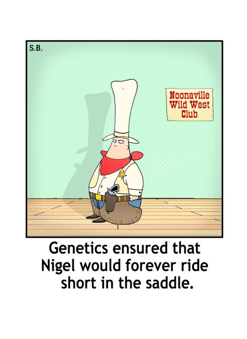 Genetics ensured that Nigel would forever ride short in the saddle.