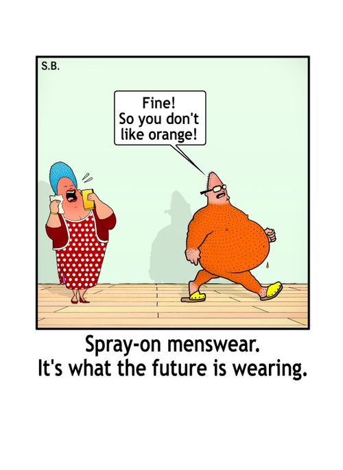Spray-on menswear. It's what the future is wearing.