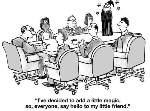 "I've decided to add a little magic, so, everyone, say hello to my little friend."
