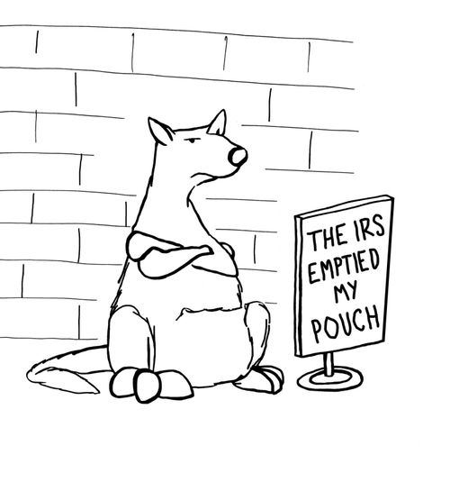 The IRS emptied my pouch.