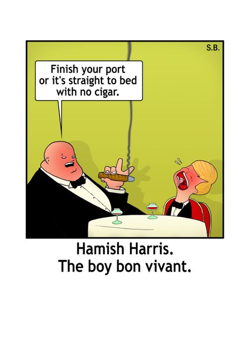 Hamish Harris. The boy bon vivant.