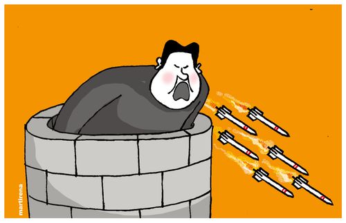 North Korea launched six missiles