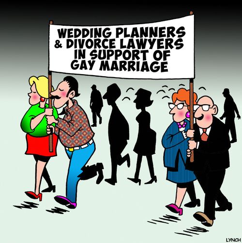 Wedding Planners & Divorce Lawyers in Support of Gay Marriage.