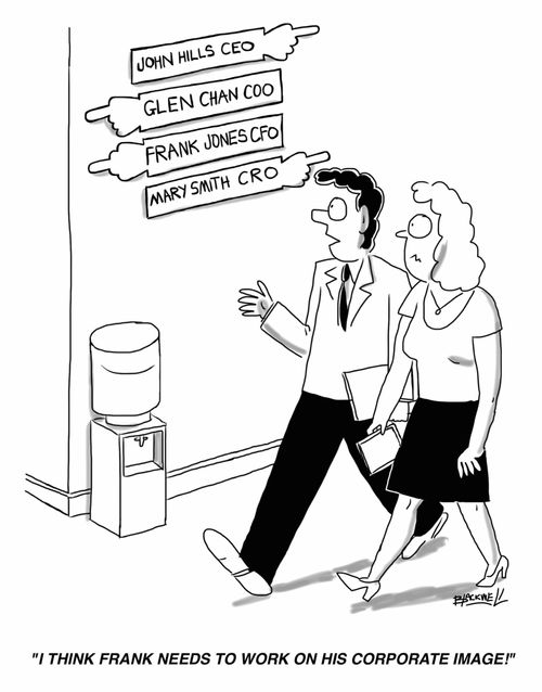"I think Frank needs to work on his corporate image!"