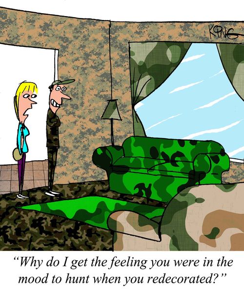 "Why do I get the feeling you were in the mood to hunt when you redecorated?"