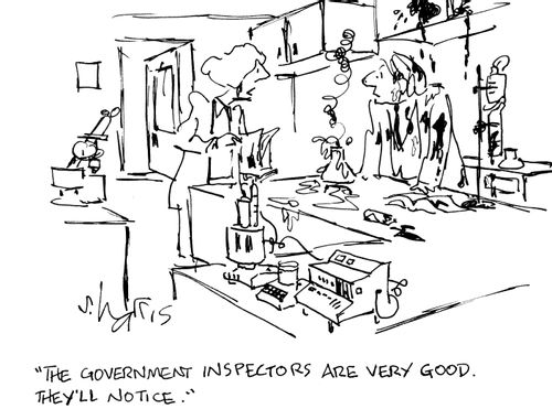 "The government inspectors are very good. They'll notice."