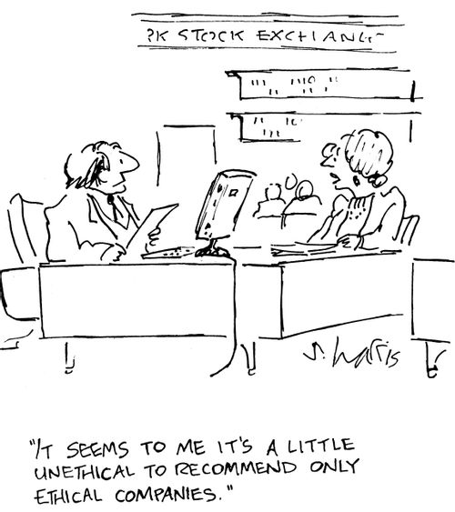 "It seems to me it's a little unethical to recommend only ethical companies."