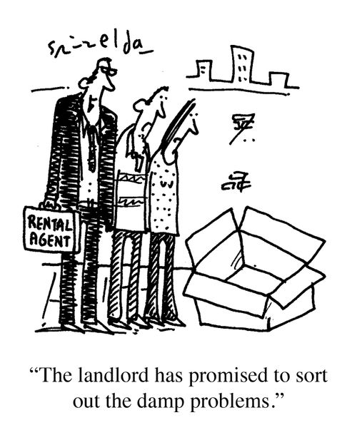 "The landlord has promised to sort out the damp problems."