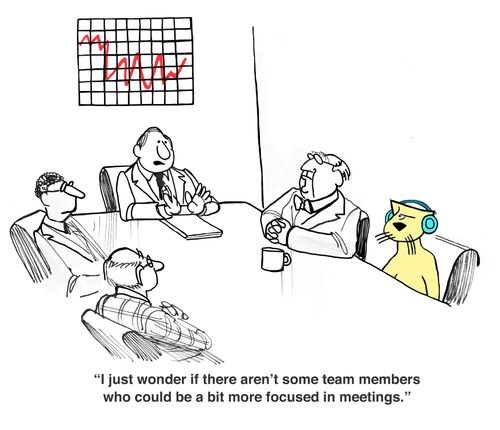 "I just wonder if there aren't some team members who could be a bit more focused in meetings."