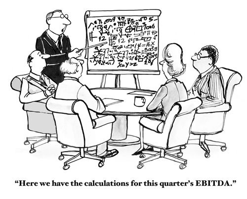 "Here we have the calculations for this quarter's EBITDA."