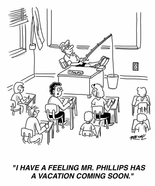"I have a feeling Mr. Phillips has a vacation coming soon."