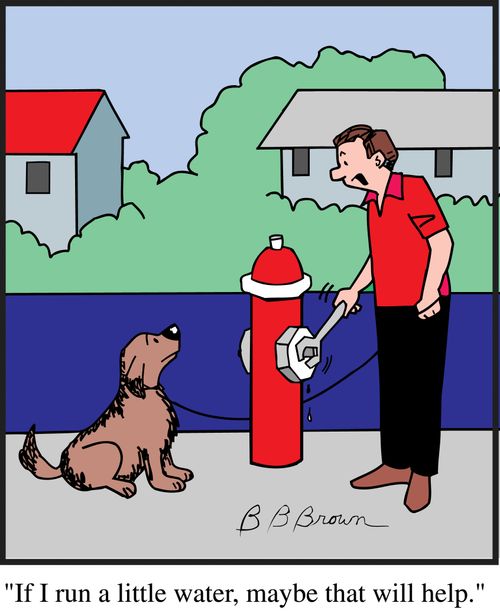 "If I run a little water, maybe that will help."