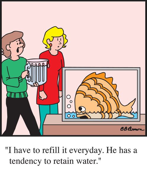 "I have to refill it everyday. He has a tendency to retain water."