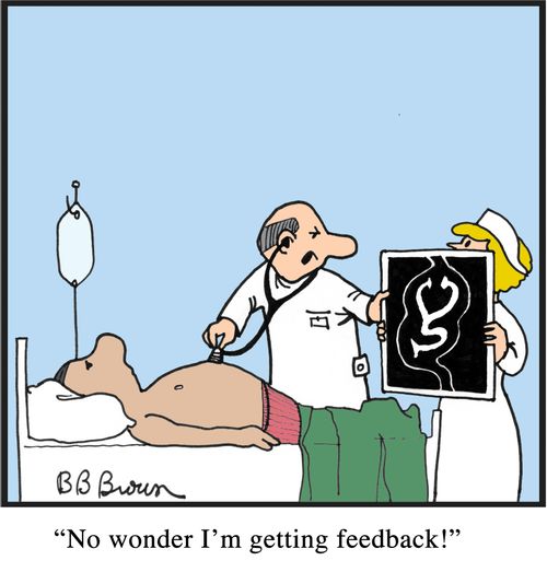 "No wonder I'm getting feedback!"