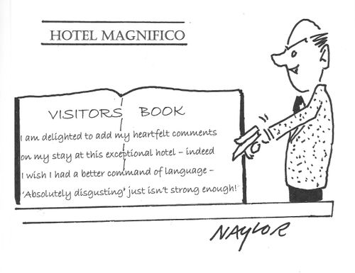 I am delighted to add my heartfelt comments ton my stay at this exceptional hotel - indeed I wish I had a better command of language - 'Absolutely disgusting' just isn't strong enough!