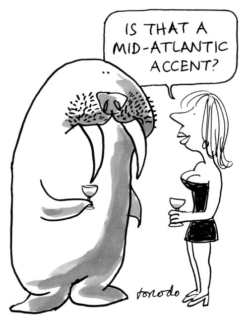 "Is that a Mid-Atlantic accent?"