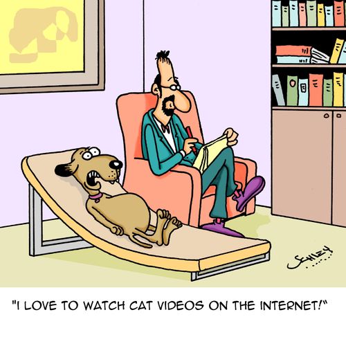 "I love to watch cat videos on the internet!"