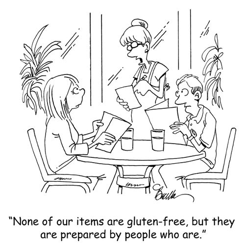 "None of our items are gluten-free, but they are prepared by people who are."