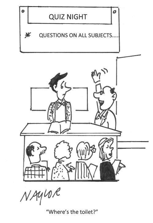 Quiz Night: Questions on all subjects....