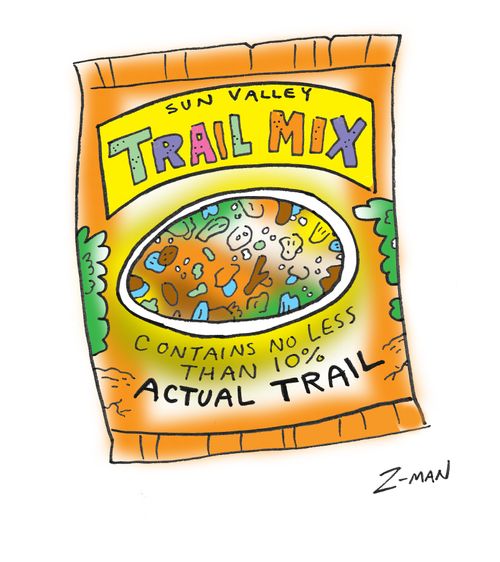 Trail Mix: Contains No Less than 10% Actual Trail.