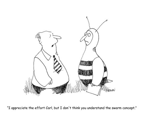 "I appreciate the effort Carl, but I don't think you understand the swarm concept."