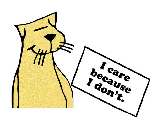 I care because I don't.