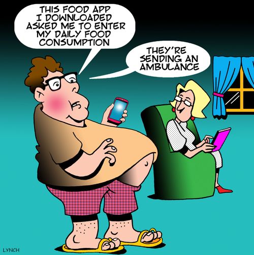 "This food app I downloaded asked me to enter my daily food consumption."