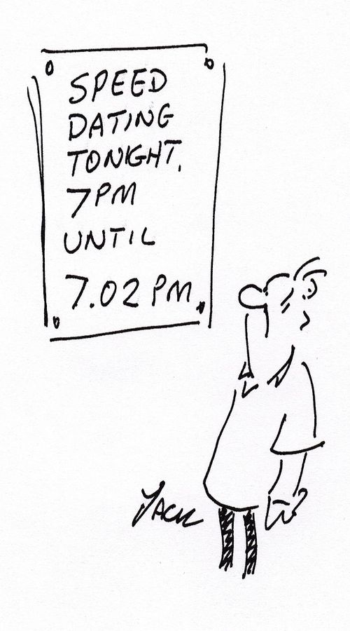 Speed Dating Tonight - 7pm until 7.02 pm.