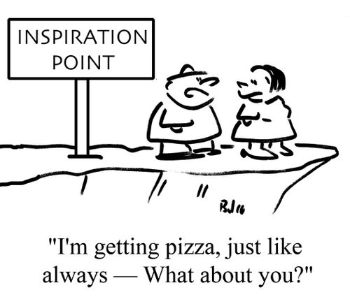 "I'm getting pizza, just like always - What about you?"