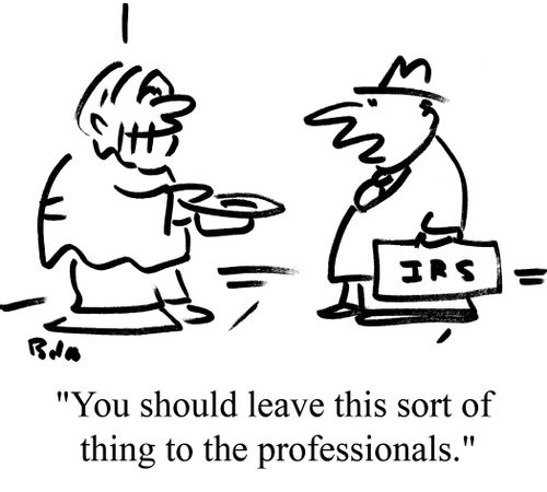 "You should leave this sort of thing to the professionals."