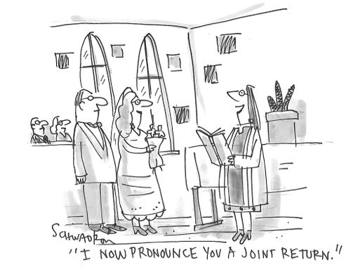 "I now pronounce you a joint return."