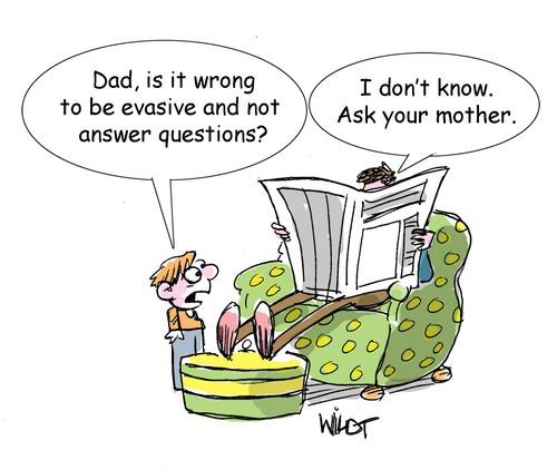 "Is it wrong to be evasive and not answer questions?"