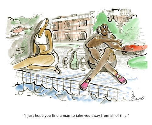 "I just hope you find a man to take you away from all of this."