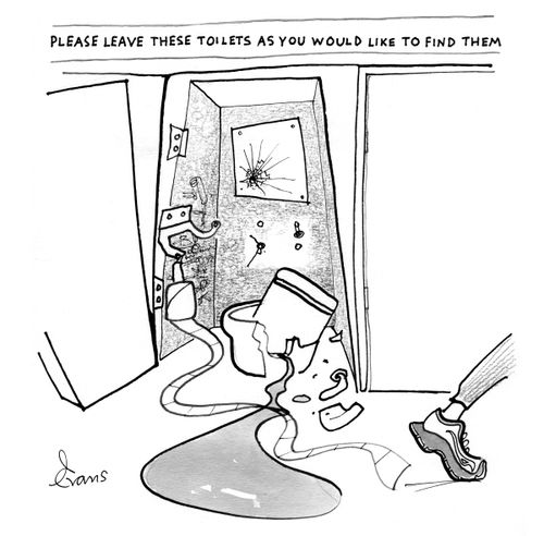 Please leave these toilets as you would wish to find them.