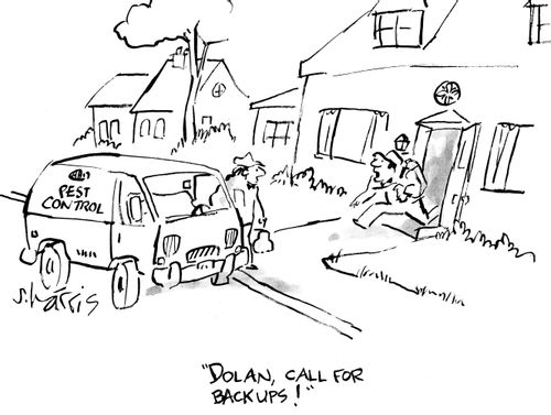 "Dolan, call for backups."