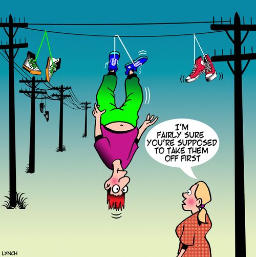 "I'm fairly sure you're supposed to take them off first."
