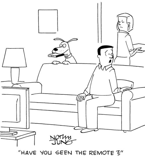 "Have you seen the remote?"