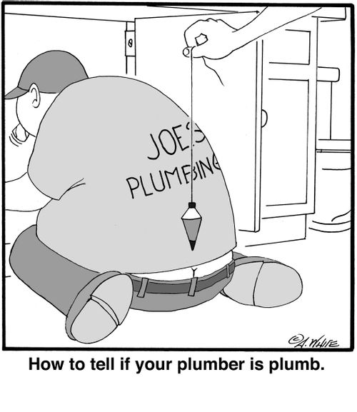 How to tell if your plumber is plumb.