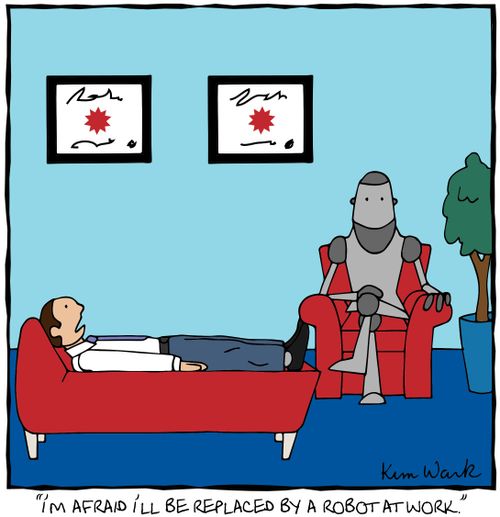"I'm afraid I'll be replaced by a robot at work."